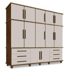 Imagem de Guarda Roupa Splendore com 5 Portas Malbec/Off White - Bela Móveis - L