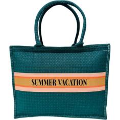 Imagem de Bolsa Tote Feminina Verde Verão Praia Férias Casual Viagem