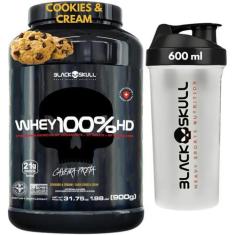 Imagem de Whey Protein 100% Hd Pure Pote 900G + Coqueteleira 600ml - Kit Black S