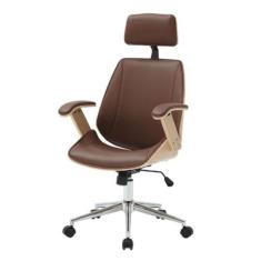 Imagem de Cadeira Escritório Giratória Presidente Lisboa Rivatti Madeira Natural