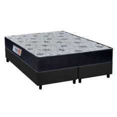 Imagem de Cama Box Queen: Colchão Ortopédico Orthoflex Foggia Sogni Unic Face + Base Crc Suede Gray(158X198)
