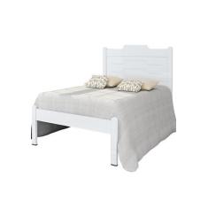 Imagem de Cama Solteiro Mary Painel Da Cabeceira Fresado Branco Vitamov