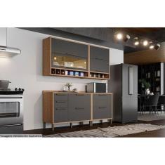Imagem de Kit De Cozinha Modulada 4 Peças Syrah  (2 Armários + 2 Balcões) C4p04