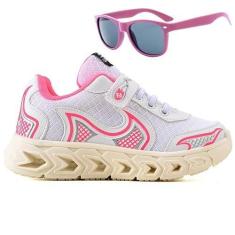Imagem de Tenis Infantil Casual Jogger Meninas Escolar Basico + Oculos