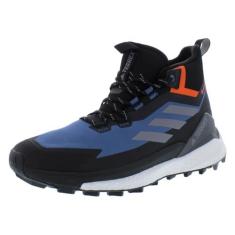 Imagem de adidas Tênis masculino Terrex Free Hiker 2, Wonder Steel/Cinza 3/Laranja Impacto, 41