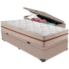Imagem de Cama Box Baú e Colchão Classic 22 cm Molas ensacadas Solteiro Anjos,  