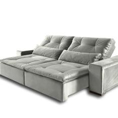 Imagem de Sofá Reclinável 2 Lugares Búzios Espresso Móveis Cinza