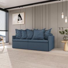 Imagem de Sofá Retrátil e Reclinável 3 Lugares 220cm Dália Cabecasa Madeiramadeira Azul