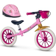 Imagem de Bicicleta Princesas da Disney Bike de Equilíbrio sem Pedal com Capacete
