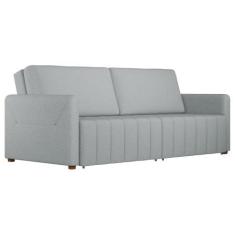 Imagem de Sofá Retrátil Bipartido 2 Lugares 192cm Swift Linho Cinza Claro - Sall