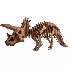 Imagem de Quebra-Cabeça Mdf 3D Dinossauro Triceratops Pasiani