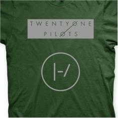 Imagem de Camiseta Twenty One Pilots Musgo e  em Silk 100% Algodão