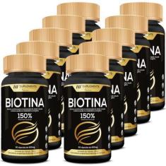 Imagem de 10X Biotina 150% Premium 400Mg 60Caps Atacado - Hf Suplements