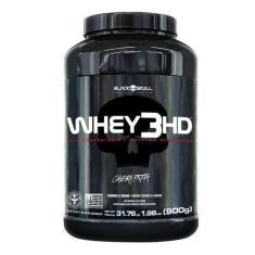 Imagem de Whey Protein 3HD (WPC, WPI E WPH) Concentrado, Isolado e Hidrolisado - 900g - Black Skull-Unissex