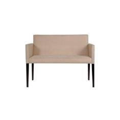 Imagem de Namoradeira Decorativa Nina Estilo Retrô Em Tecido Suede - Bege - Cor: Bege