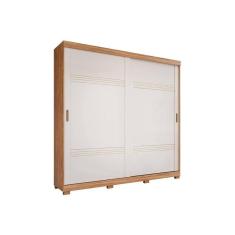 Imagem de Guarda Roupas 2 Portas De Correr E 4 Gavetas C- Pés Blumenau Cinamomo-off White - Panan