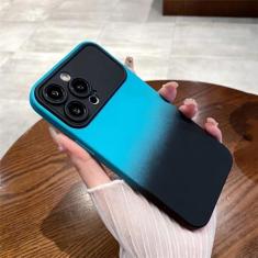 Imagem de Capa de janela grande de cor de contraste para iPhone 11 12 13 14 15 Pro Max 14 Plus Proteção de câmera Capa de silicone com sensação de pele, S4, para iPhone 15