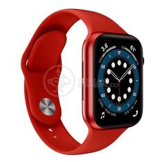 Imagem de Relógio Inteligente Smartwatch Iwo W46 S Vermelho Troca Pulseira Android Ios Ligações Monitor