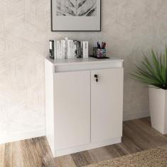 Imagem de Balcão Para Escritório Com Chave Me4149 Branco Tecnomobili