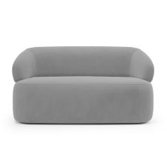 Imagem de Sofá Orgânico 03 Lugares Living Glee 170cm Veludo Cinza - Desk Design