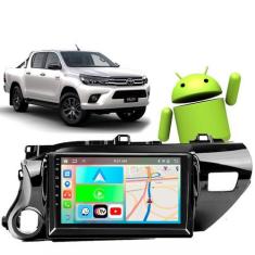 Imagem de Kit multimidia android 9" hilux 16/22 black piano toyota car - E-Carpl