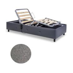 Imagem de Cama Solteiro Motorizada Linho Grafite 100x209x44 cm Pilati