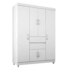 Imagem de Guarda-Roupa Casal Ecom Flex 6 PT 2 GV Branco e Rosa - Demóbile