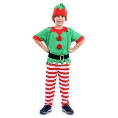Imagem de Fantasia Duende Masculino Infantil com Gorro - Natal - Sulamericana, U