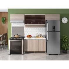 Imagem de Cozinha Completa Bartira Amazonita com 7 Portas e 3 Prateleiras - 280cm de largura