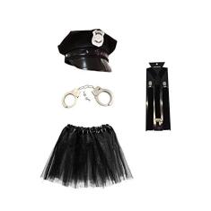 Imagem de Fantasia de Policial Feminina - 4 Peças
