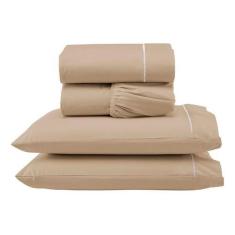 Imagem de Jogo De Lençol Liso Ponto Palito Completo 4 Peças Queen - Riffo Store