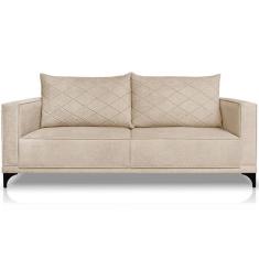 Imagem de Sofa Nori 2 Lugares Pes De Ferro 180cm Linho Boucle Ezz
