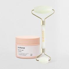 Imagem de Kit Massageador Facial De Jade + Hidratante Facial (2 Produtos) - Océa