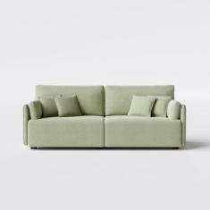 Imagem de Sofá Living Barcelona 1,80M Em Linho Columbia Premium Verde Militar -