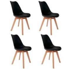 Imagem de Conjunto com 4 Cadeiras Saarinen  - Base Wood