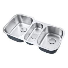 Imagem de Cuba De Cozinha Aço Inox 1mm Escovado C301 98,4x52,7x22,8 Cm