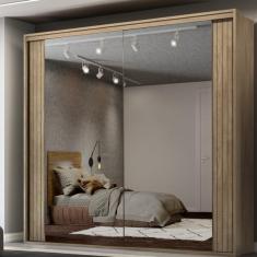 Imagem de Guarda Roupa Casal 2 Portas Espelho Ripado 2,07 M Imperium Be