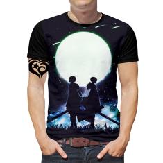 Imagem de Camiseta Attack on Titan plus size Masculina Blusa Levi Lua