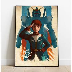 Imagem de Quadro decorativo Poster Gundam Ace Pilot Anime Arte