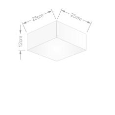 Imagem de Plafon Quadrado Vivare Md-3000 Cúpula Em Tecido 12/25X25cm - Bivolt