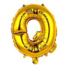 Imagem de Balão Metalizado Letra Q Ouro 16" (40cm) - Mundo Bizarro