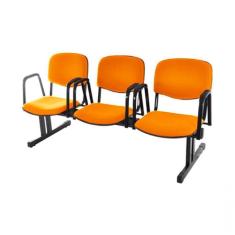 Imagem de Cadeira Em Longarina Para Auditórios Linha Hotel Laranja