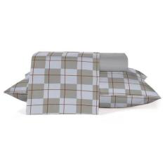 Imagem de Jogo De Lençol Casal Queen Teka 3 Peças 100% Algodão 150 Fios - 1,58 X