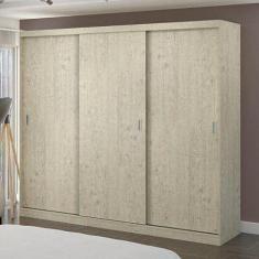 Imagem de Guarda Roupa Casal 3 Portas de Correr Foscarini Marfim Areia