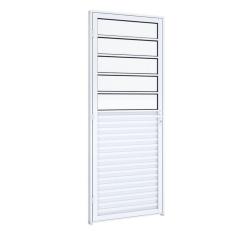 Imagem de Porta de Alumínio com Divisão 215x85cm com Vidro Riobras Aluminíos Branco