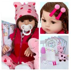 Imagem de Boneca Reborn Realista 100% Silicone Girafa com Acessórios - Cegonha R