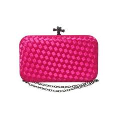 Imagem de Bolsa Clutch Cetim Pink Festa Casamentos Madrinhas Eventos - Nicbolsas