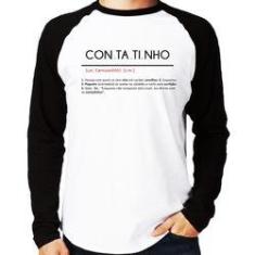 Imagem de Camiseta Raglan Contatinho Manga Longa - Foca Na Moda