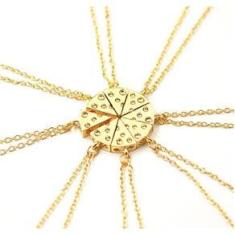 Imagem de Colar Cordão Best Friends Pizza Folheado A Ouro 18k