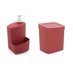 Imagem de Kit Dispenser Para Detergente E Lixeira 2,5 Pequena  Utility